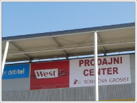 Izdelava transparentov in montaža za Tobačna Grosist